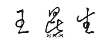 駱恆光王昆生草書個性簽名怎么寫