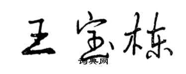 曾慶福王寶棟行書個性簽名怎么寫
