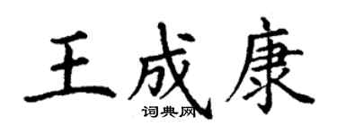丁謙王成康楷書個性簽名怎么寫