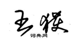 朱錫榮王獲草書個性簽名怎么寫