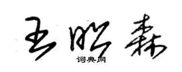 朱錫榮王昭森草書個性簽名怎么寫