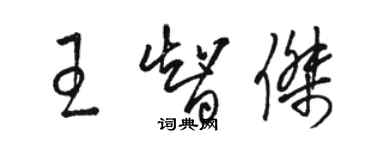 駱恆光王智傑草書個性簽名怎么寫