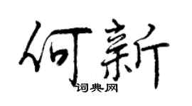 曾慶福何新行書個性簽名怎么寫