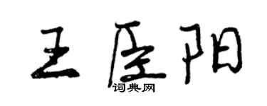曾慶福王臣陽行書個性簽名怎么寫