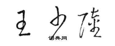 駱恆光王少陸草書個性簽名怎么寫