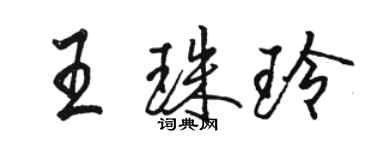 駱恆光王珠玲行書個性簽名怎么寫