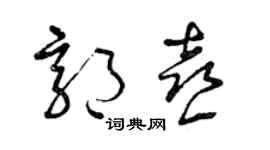 曾慶福郭喜草書個性簽名怎么寫