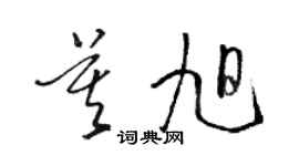 駱恆光莫旭草書個性簽名怎么寫