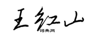 王正良王紅山行書個性簽名怎么寫