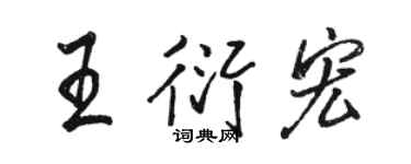 駱恆光王衍宏行書個性簽名怎么寫