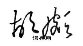 駱恆光胡頗草書個性簽名怎么寫