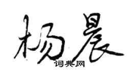 曾慶福楊晨行書個性簽名怎么寫