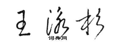 駱恆光王泳杉草書個性簽名怎么寫