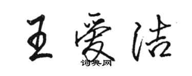 駱恆光王愛潔行書個性簽名怎么寫