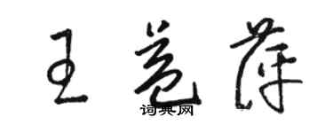 駱恆光王益萍草書個性簽名怎么寫