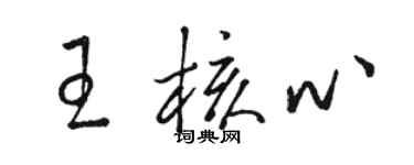 駱恆光王核心草書個性簽名怎么寫