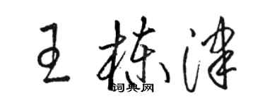 駱恆光王棟津草書個性簽名怎么寫