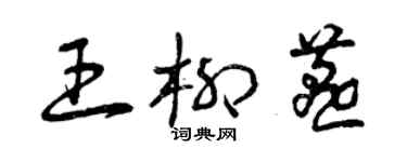 曾慶福王柳燕草書個性簽名怎么寫