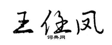 曾慶福王任鳳行書個性簽名怎么寫