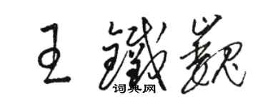 駱恆光王鐵巍草書個性簽名怎么寫