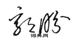 駱恆光郭盼草書個性簽名怎么寫