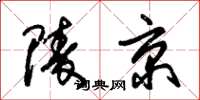 朱錫榮陵京草書怎么寫