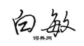 駱恆光白敏行書個性簽名怎么寫