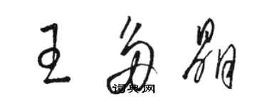 駱恆光王多晶草書個性簽名怎么寫