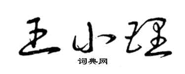 曾慶福王小理草書個性簽名怎么寫