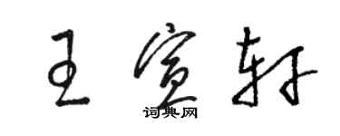 駱恆光王宣軒草書個性簽名怎么寫