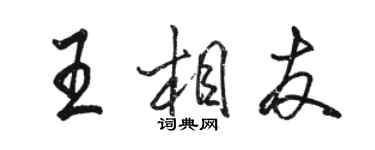 駱恆光王相友行書個性簽名怎么寫