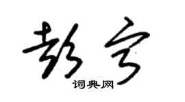 朱錫榮彭寧草書個性簽名怎么寫