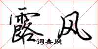 荊霄鵬露風行書怎么寫