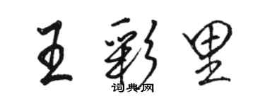 駱恆光王彩里行書個性簽名怎么寫