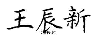 丁謙王辰新楷書個性簽名怎么寫