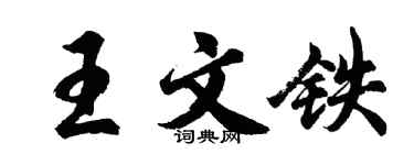胡問遂王文鐵行書個性簽名怎么寫