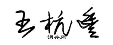朱錫榮王杭豐草書個性簽名怎么寫