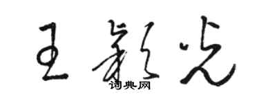 駱恆光王穎光草書個性簽名怎么寫