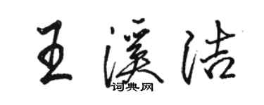 駱恆光王溪潔行書個性簽名怎么寫