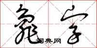 曾慶福龜字草書怎么寫