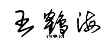 朱錫榮王鶴海草書個性簽名怎么寫