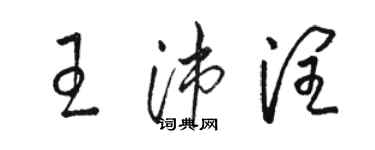 駱恆光王沛潤草書個性簽名怎么寫