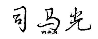 曾慶福司馬光行書個性簽名怎么寫