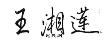 駱恆光王湘蓮行書個性簽名怎么寫