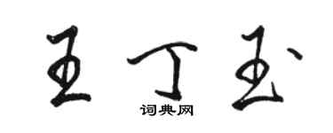 駱恆光王丁玉行書個性簽名怎么寫