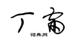 朱錫榮丁雷草書個性簽名怎么寫