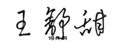 駱恆光王舒甜草書個性簽名怎么寫