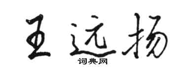 駱恆光王遠揚行書個性簽名怎么寫