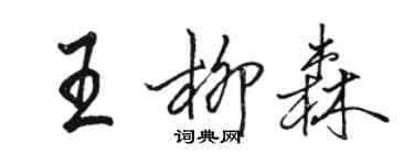 駱恆光王柳森行書個性簽名怎么寫