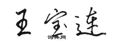 駱恆光王寶連行書個性簽名怎么寫